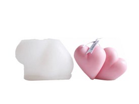 Molde silicona corazon doble